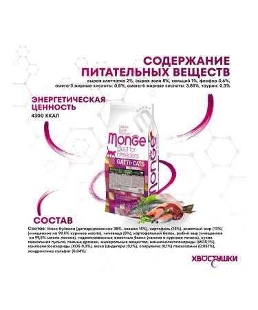 MONGE Dry food for cats with a buffalo taste 10 kg - Buy Online on GoSupps.com