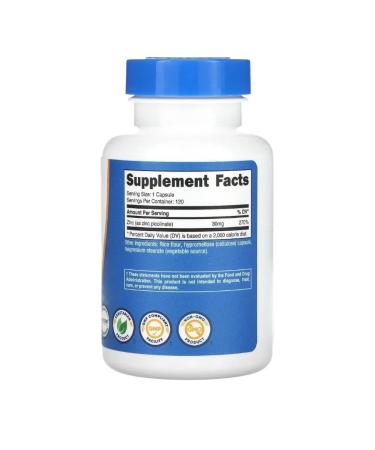 Nutricost Picoline zinc 30 mg 120 capsules - Buy Online on GoSupps.com