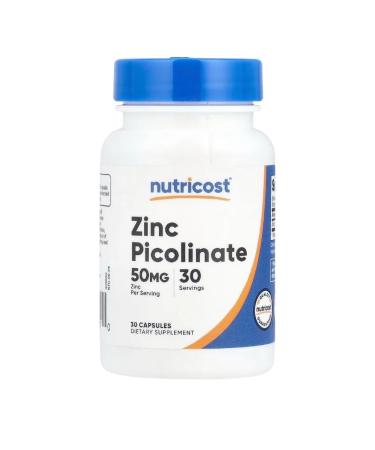 Nutricost Zinc picoline 50 mg 30 vegetarian capsules