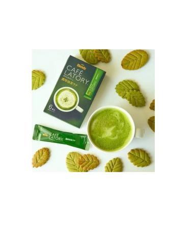 AGF Soluble green tea match with milk with sugar in sticks - Buy Online on GoSupps.com