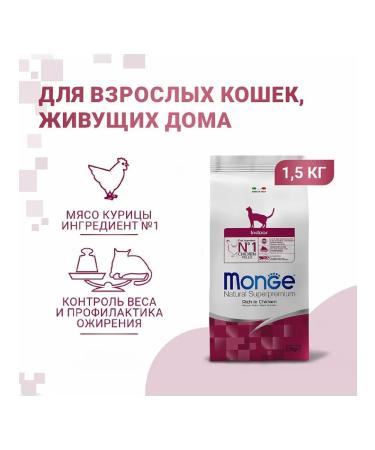 MONGE Dry food for homemade cats with chicken 1.5 kg - Buy Online on GoSupps.com
