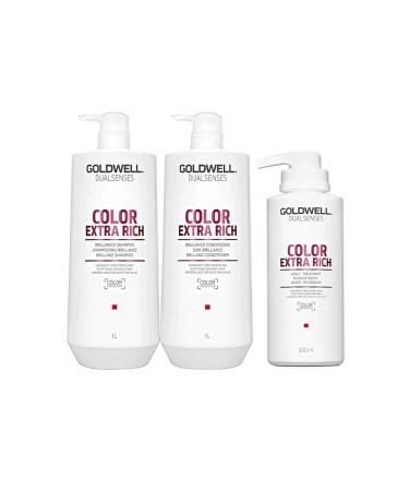 Goldwell Color Extra Rich shampoo against color leaching 1000 ml - Buy Online on GoSupps.com