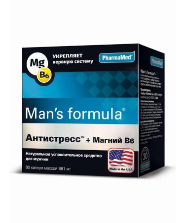 MAN'S FORMULA Men's formula anti-stress+magnesium B6 60 pcs