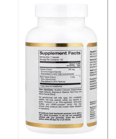 Curcumin with bioperin 120 capsules - Buy Online on GoSupps.com