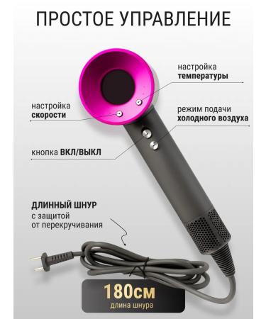 TECH&MASTER Hair hair dryer Powerful with nozzles 5 in 1 - Buy Online on GoSupps.com