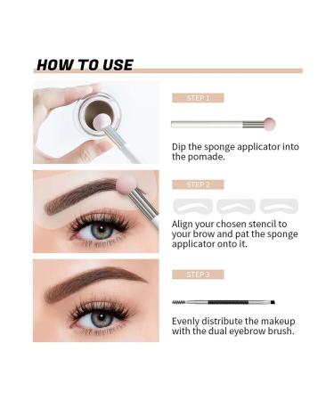 Eyebrow creams with stencil waterproof (Eben der - Buy Online on GoSupps.com