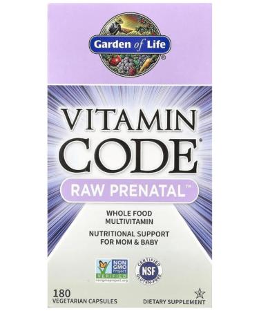 Garden of Life Vitamin Code Raw prenatal 180 vegetarian capsules