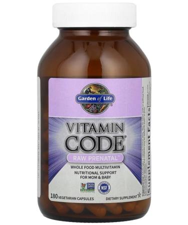 Garden of Life Vitamin Code Raw prenatal 180 vegetarian capsules - Buy Online on GoSupps.com