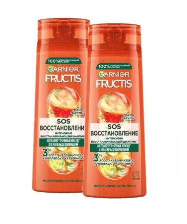 Garnier Hair shampoo Fructis SOS Restoration of 400 ml 2pcs