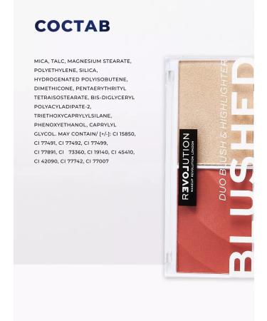 RELOVE BY REVOLUTION Palette for makeup of face blush and highlighter Blushed duo - Buy Online on GoSupps.com