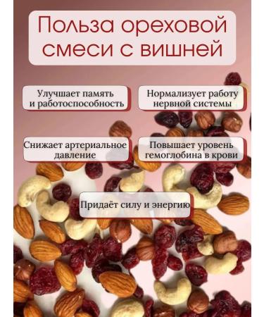 A mixture of nuts with cherries 1 kg - Buy Online on GoSupps.com