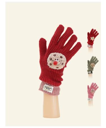 Women's winter gloves pink cookies wool - Buy Online on GoSupps.com