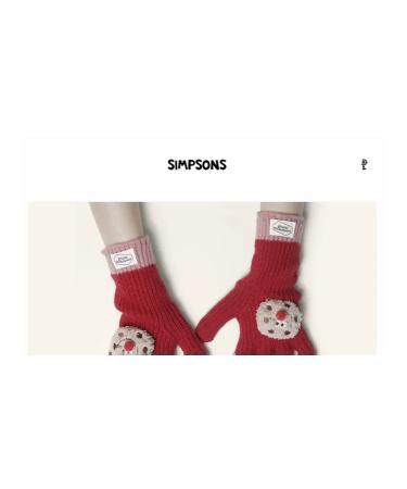 Women's winter gloves pink cookies wool - Buy Online on GoSupps.com