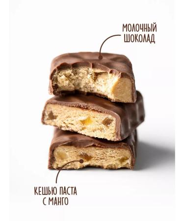 ChocolatbarTech Bangs without sugar with cashew paste and mango in chocolate 12pcs - Buy Online on GoSupps.com