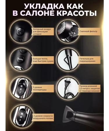 FanMax Hair hair dryer Powerful with nozzles