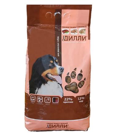 DILLY Dry food for dogs of beef liver with oatmeal - 14 kg