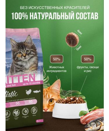 BLITZ Dry food for kittens up to 12 months turkey and fish 5kg - Buy Online on GoSupps.com