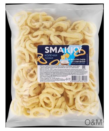 Smakky onion rings with a taste of cheese with 3pcs