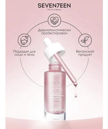 Seven7een Liquid highlighter Magic Glow Drops vol. 1 shining pink - Buy Online on GoSupps.com