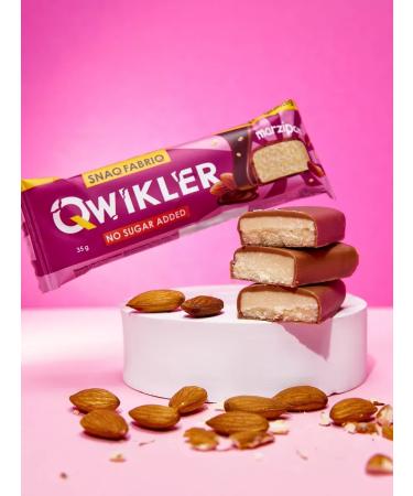 ChocolatbarTech Qwikler Bats without sugar in chocolate "Marcipan" 12pcs - Buy Online on GoSupps.com