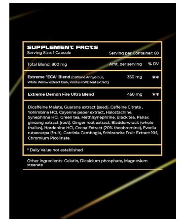 Demon Fire Ultra ExtremeDietSupps Fat Burner 60 Capsules for Drying and Weight Loss - Buy Online on GoSupps.com