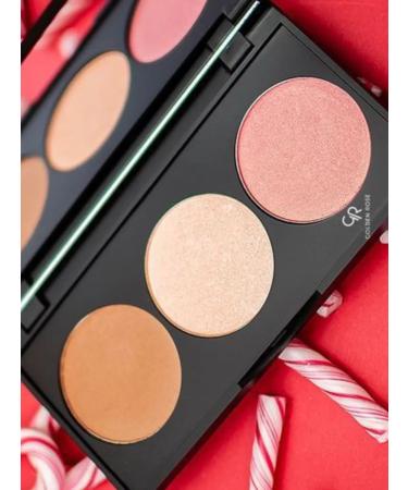 Golden Rose Make Up face contouring palette with highlighter and blush - Buy Online on GoSupps.com
