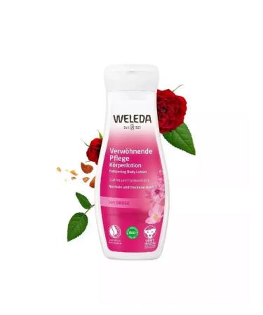 WELEDA Milk-glue for body harmonizing delicate rose 200 ml - Buy Online on GoSupps.com