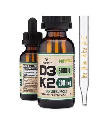 Double Wood Supplements Vitamin D3 K2 5000 liquid - Buy Online on GoSupps.com