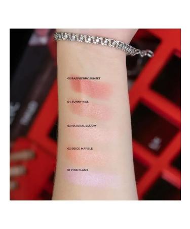 BlusX Face blush dry highlighter Face 05 Raspberry Sunset - Buy Online on GoSupps.com