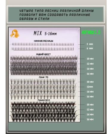 SVETLICHNY Follow eyelashes bundles with glue Mix 1-30 D Bender C D - Buy Online on GoSupps.com