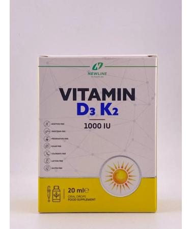 Gairbekstore Vitamin D3 K2 NewLine 1000 IU 20 ml