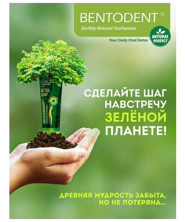 BENTODENT Ayurvedic pasta without fluorine is a natural set of 5 pcs. 100 g - Buy Online on GoSupps.com