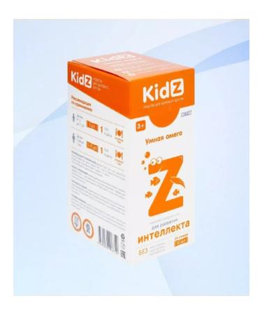 Syrup Kidz smart omega 14 sticks 1 packaging