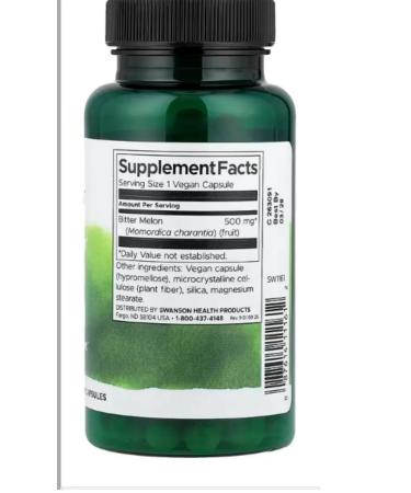 Swanson Bitter melon 500 mg 60 - Buy Online on GoSupps.com
