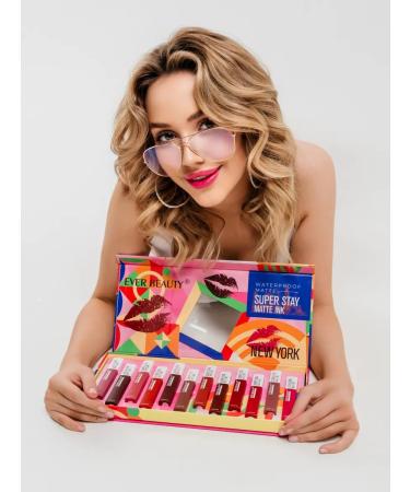 Lilli Cosmetics A set of liquid matte lipsticks Ever Beauty for Lip 12pcs - Buy Online on GoSupps.com