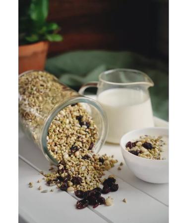 DrbreakfasMax Ready -made buckwheat breakfast 1 kg pine nuts and cranberries - Buy Online on GoSupps.com