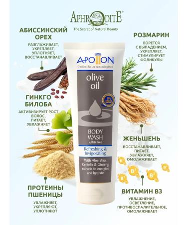 Aphrodite Male shampoo "Moisturization and strengthening" 200 ml - Buy Online on GoSupps.com