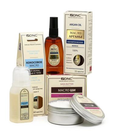 DNC Set of cosmetic oils: Argan Shea Coconut (55 ml 80 ml 60 ml)