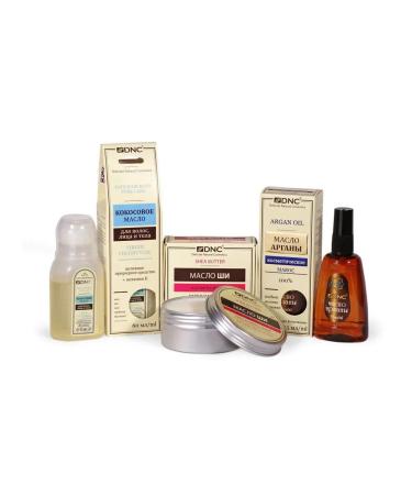 DNC Set of cosmetic oils: Argan Shea Coconut (55 ml 80 ml 60 ml) - Buy Online on GoSupps.com