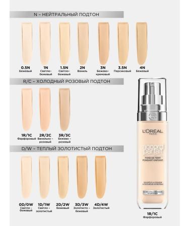 L'Oreal Paris Accord Parfait tonal face cream tone 1R 1C 30 ml - Buy Online on GoSupps.com