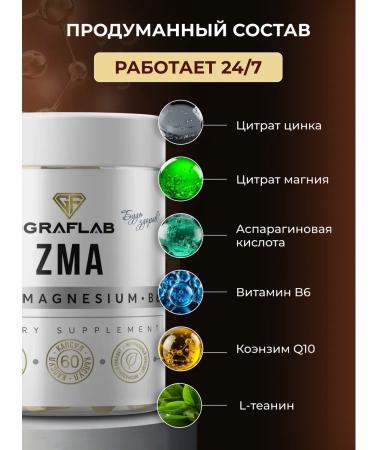 GraFLab ZMA Zma Complex testosterone booster for men 60 capsules - Buy Online on GoSupps.com