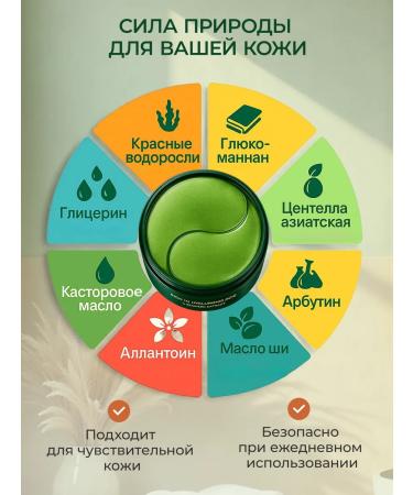 Patches for the eyes from edema and bags with a centella of Asian - Buy Online on GoSupps.com