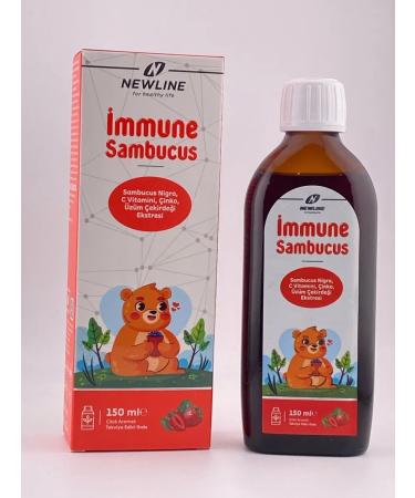 Gairbekstore Children's syrup NewLine Immune Sambucus 150 ml - Buy Online on GoSupps.com