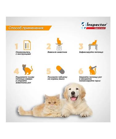 inspector tablets from parasites of dogs and cats 0.5-2 kg 4 tab - Buy Online on GoSupps.com