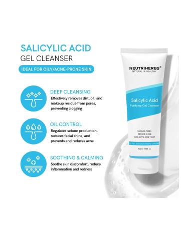 NEUTRIHERBS Cleaning gel facing faces with salicylic acid - Buy Online on GoSupps.com