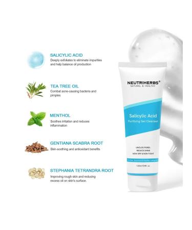 NEUTRIHERBS Cleaning gel facing faces with salicylic acid - Buy Online on GoSupps.com
