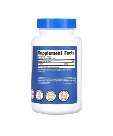 Nutricost Lycopine 20 mg 120 capsules - Buy Online on GoSupps.com