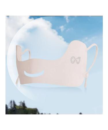 Mask UV-protecting from silk for golf (brown)