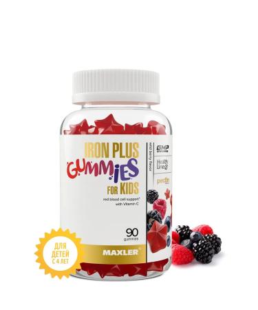 maxler Iron Plus Gummies for Kids 90 Pieces - Forest Berries