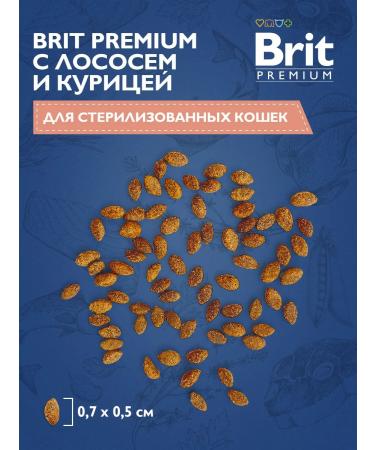Brit Dry food for sterilized cats salmon 2 kg x 2 pcs - Buy Online on GoSupps.com